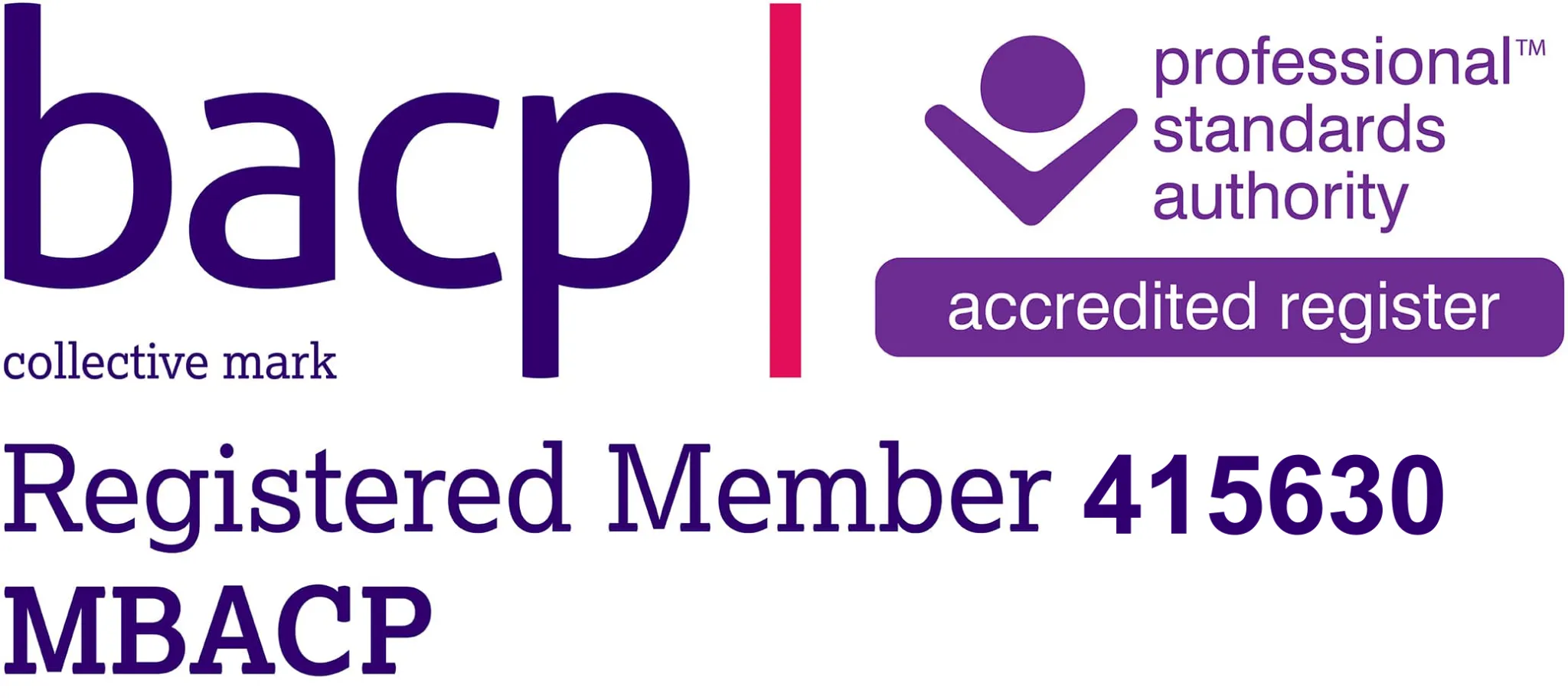 BACP registered member 415630, MBACP
